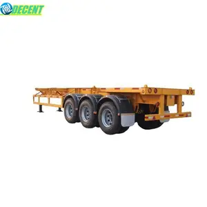 Cimc 40ft 20ft Hydraulic Cylinder Dump Container Chassis Skeleton Truck Trailer