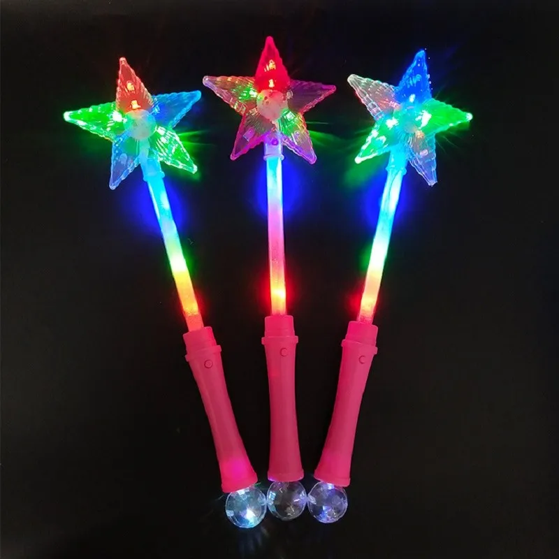 Led Star Wand Toy,Fashion Clubs Light Up Flashing Star Fairy Wand Glow ...