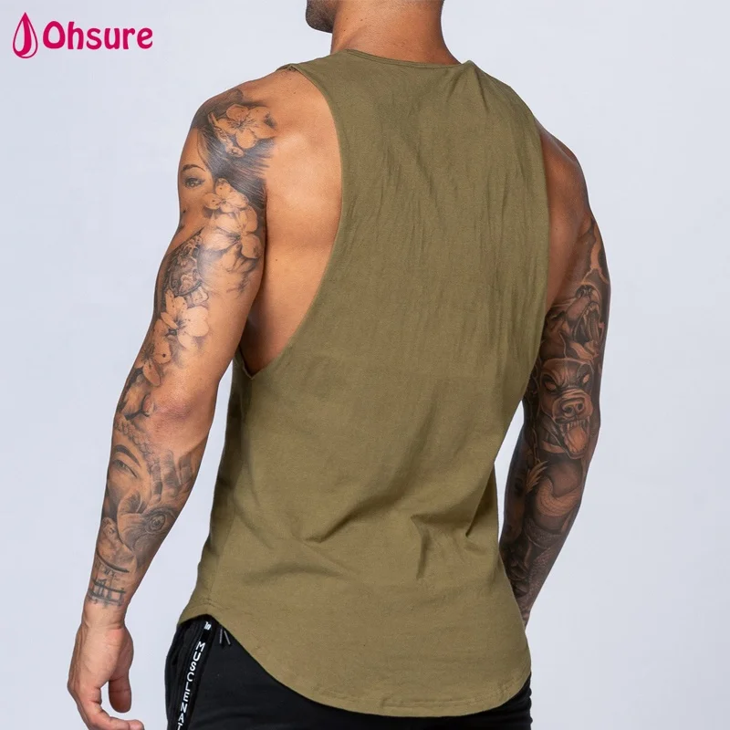 
Custom crew neck gym tank top muscle singlet bodybuilding vest mens cut off tank 