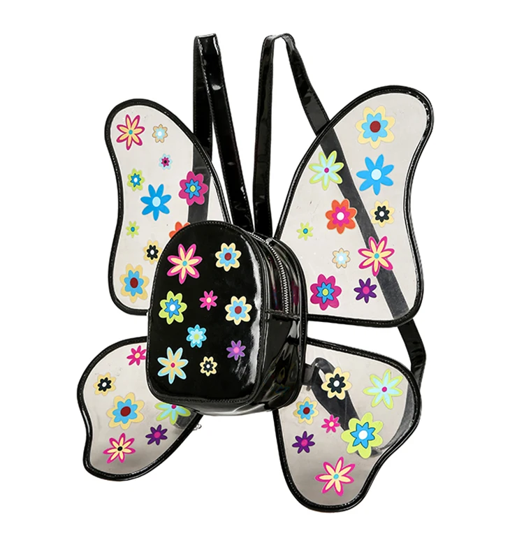 Custom Butterfly Backpack Pu Leather Backpack For College Girls Eva Or 