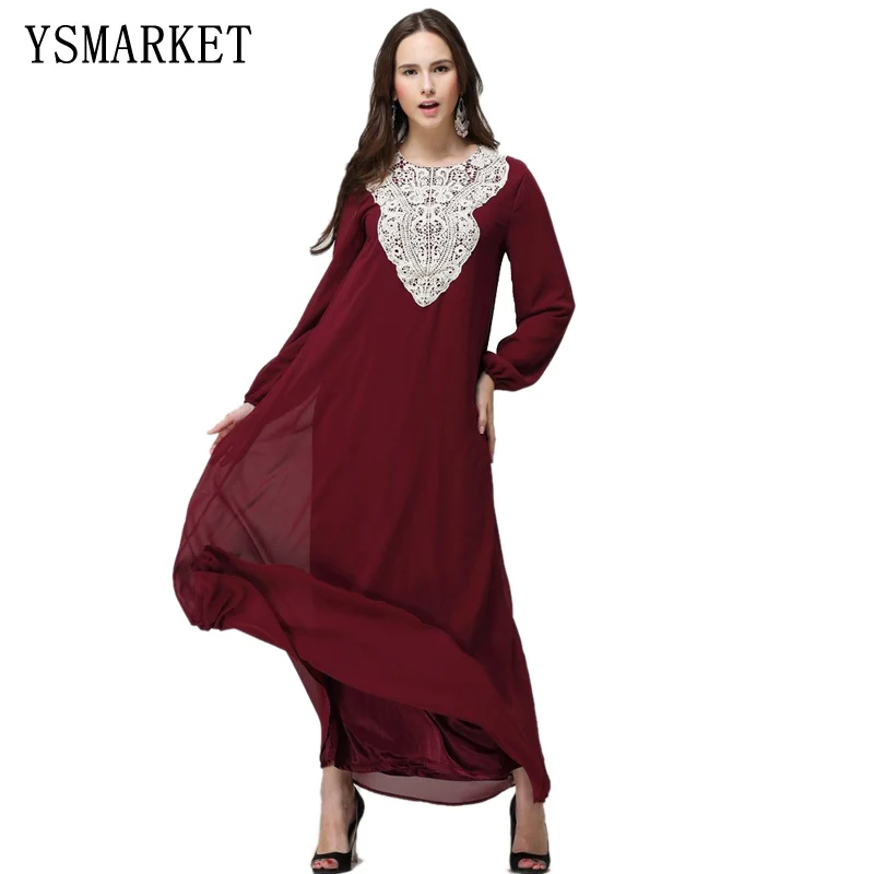 

New Dubai Design Abayas Women Chiffon Applique Muslim Caftan Islamic Dress Turkish Traditional Dress Plus Size XL-7XL S9040, N/a