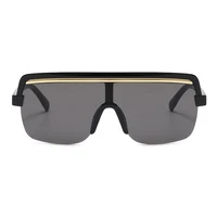

19632 Superhot Eyewear 2019 New Mono Lens Sun glasses Vintage Half Frame Flat Top Sunglasses