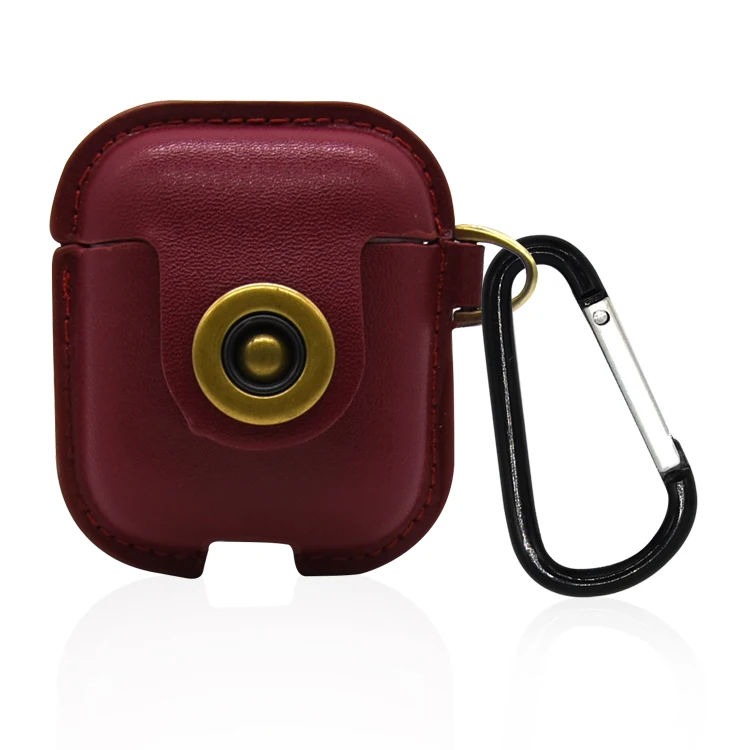 

Airpod Accessories Wireless Earphone Protective Leather Case for Airpod Charging Case, Black;red;blue;brown;khaki