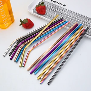 Image of high quality 304 stainless steel straw Bar Accessories metal drinking straw