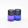 1ml 2ml 3ml small sample essential oil glass vial bottles with black cap