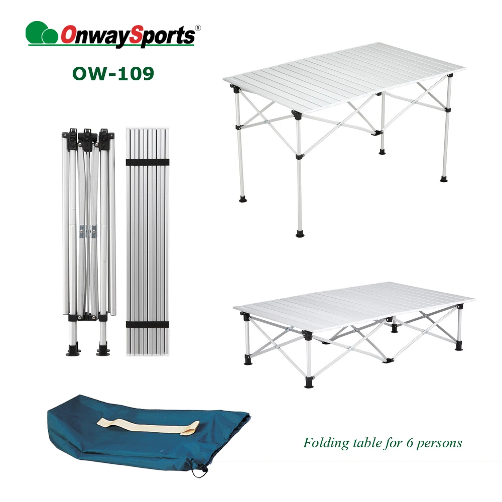 Onwaysports Outdoor Folding Table For Sale 6 Persons With 6 Legs Ow109
