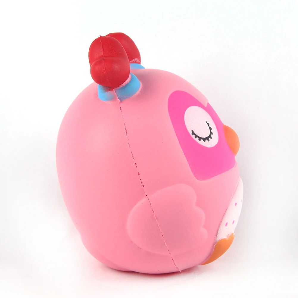 highly sales animal toy simulation PU Squishy cute pink Owl egg wholesale squishy for press releasing