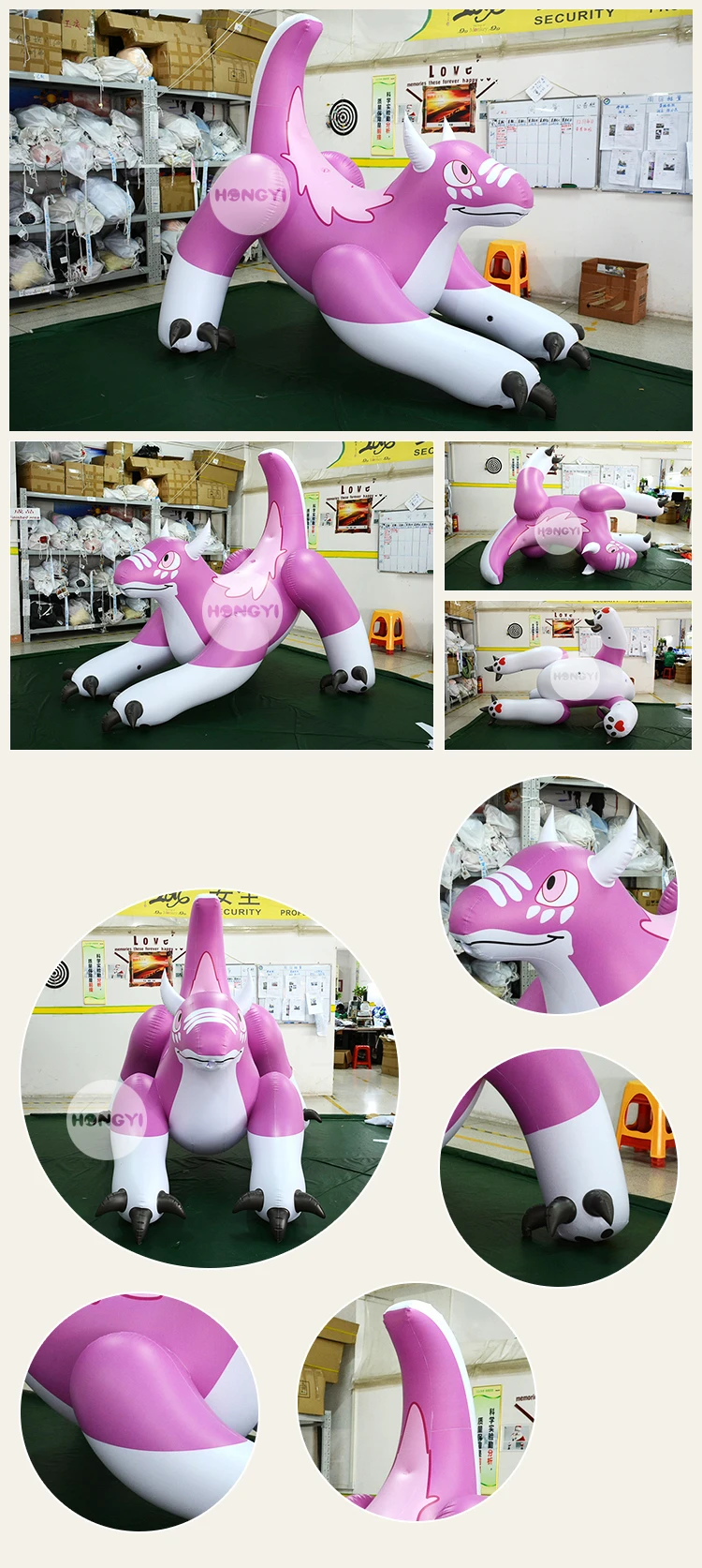 Hongyi Toy Purple Lying On The SPH Ground Inflatable Dragon| Alibaba.com