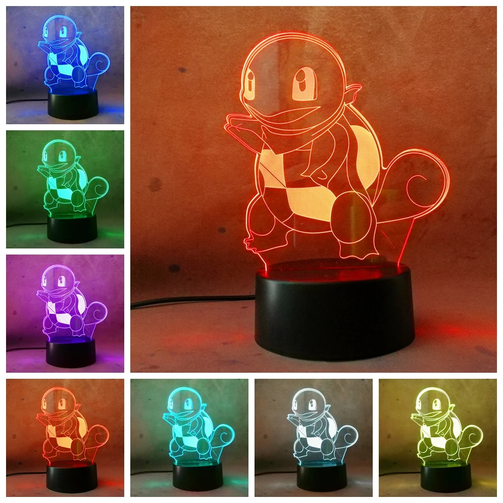 Pokemon Umbreon 3D Crystal LED USB Night Light Lamp Crafts Xmas Brithday Gift 