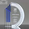 Crystal circle paper weight beveled cutting crystal award crystal cube for 3D laser engraving business gifts