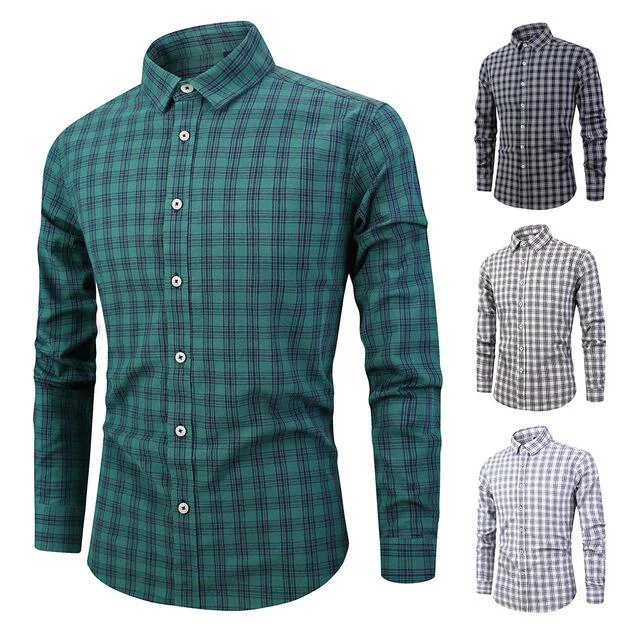 

Trendy design check men casual shirts, Customized color