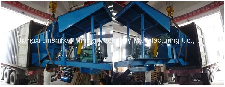 High Production Mobile Gold Recovery Drum Trommel