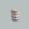 China high quality candle light message printed aromatic sweet fragrances soy wax candle in frosted glass holder with wood lid