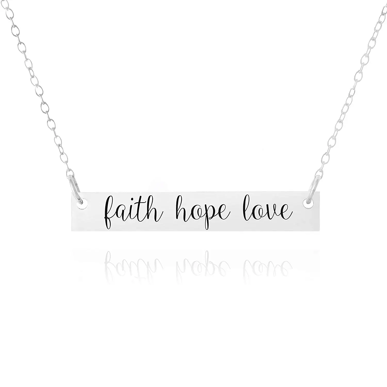 5//8 long JewelryWeb Sterling Silver Faith Hope and Charity Charm
