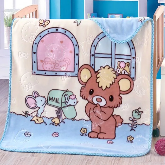 super soft fabric blanket printed fleece 2 layers fleece blanket