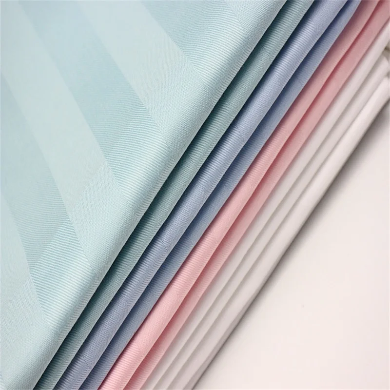 
cotton high quality white sateen plain bed sheet fabric 
