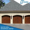 Remote Control Panel Lift Solid Wood Garage Door Retractable