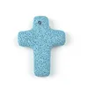 Longway Color Cross Shape Lava Natural Stone Loose Bead