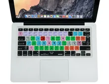 for Logic Pro X 10 Functional Shortcut Silicone Keyboard Cover Skin for Macbook Air 13 inch, for Macbook Pro 13, 15, US&European