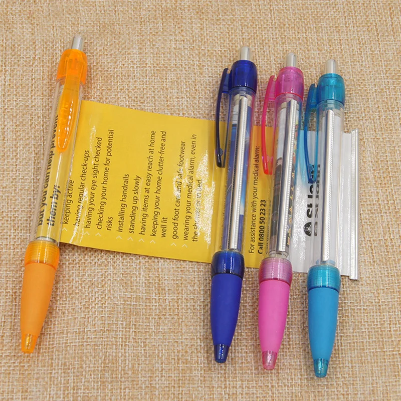
custom printed advertising retractable pull out banner pens flag ballpoint pen 