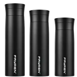 Image of Double Wall Stainless Steel Vacuum Insulated Thermos Coffee Tea Mug Cup With Filter and Leakproof Lid