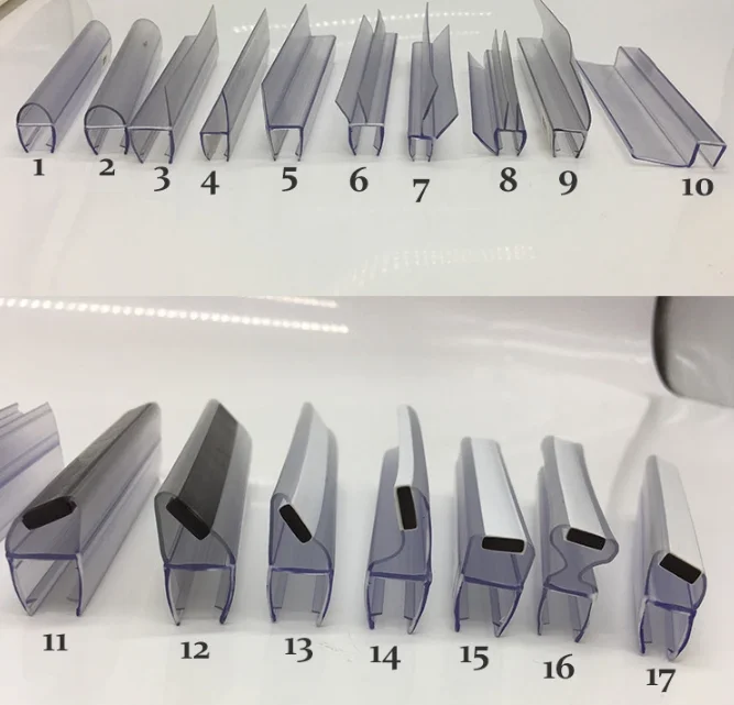 High Performance Rubber/plastic Bathroom Shower Screen Edge Trim Glass