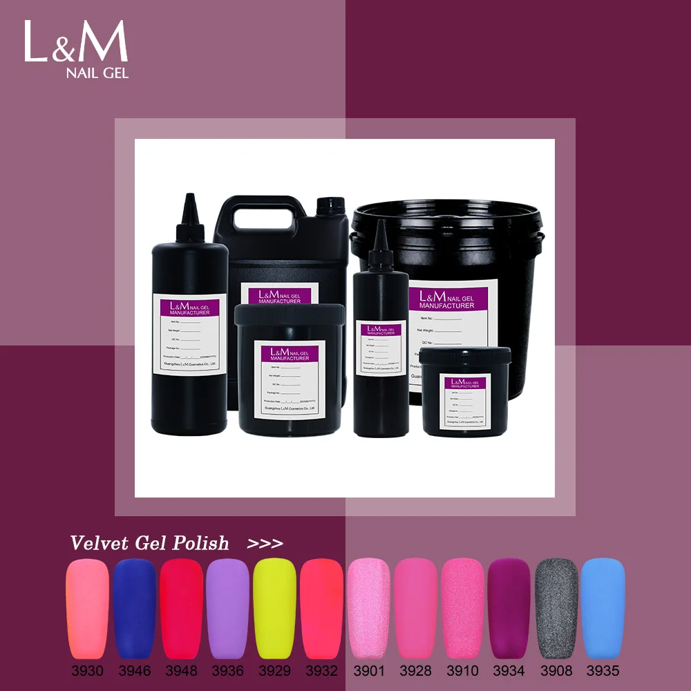 

Gel Polish Factory L&M Wholesale Velvet Matte Soak Off Nail Polish, 48 colors