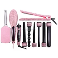 

6-in-1 changeable tube curling bar multifunctional curler or dryer or flat iron or brush set