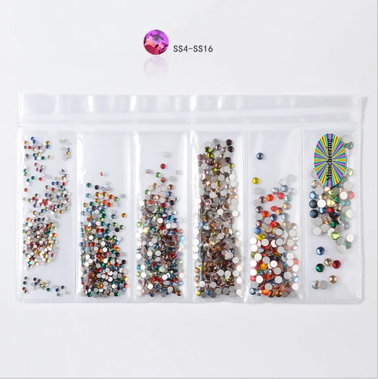 

Amazon Hot Sale Glass Flatback Crystal Nail Art Decorations