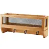 New design handmade rustic wall mounted pine wood entryway coat rack