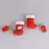 Christmas giveaway soft rubber red socks shaped usb flash drive