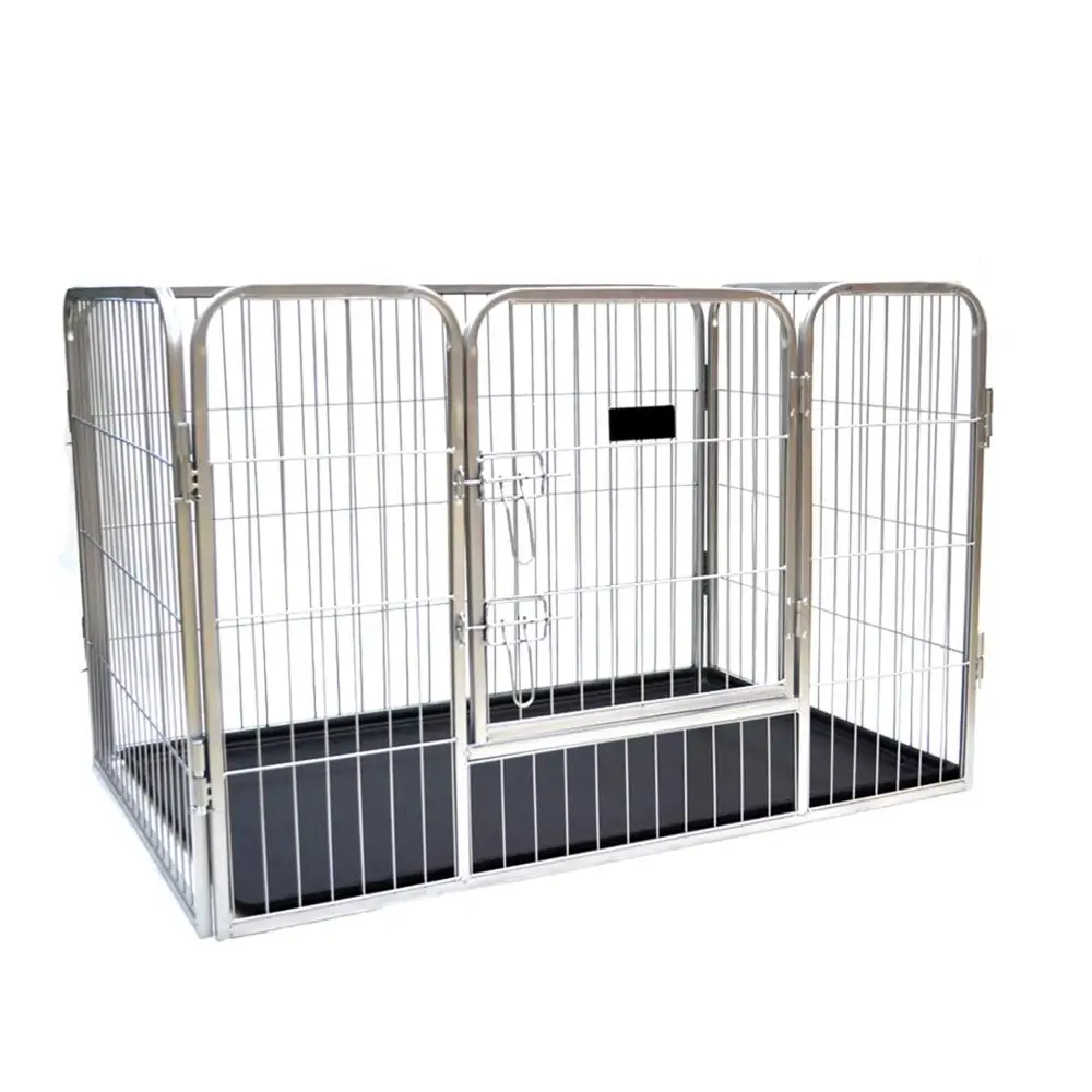 4 Panels Onedoor Small Animal Dog Pen Puppy Play Fence Exercise Cages