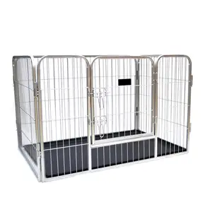 white plastic dog pen