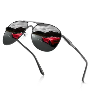 New Fashion Stylish Design Aviation Alloy Frame HD Polarized Sunglasses For Men UV400 Protection