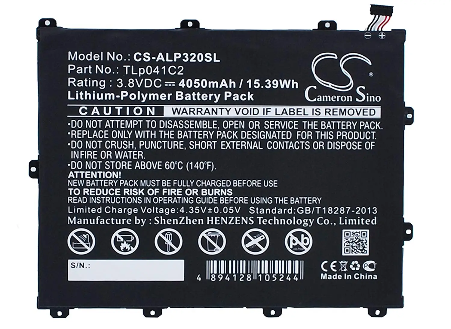 Get Quotations · Xsplendor 4050mAh Battery Compatible with ALCATEL One Touch Hero 8 One Touch POP 8 OT-