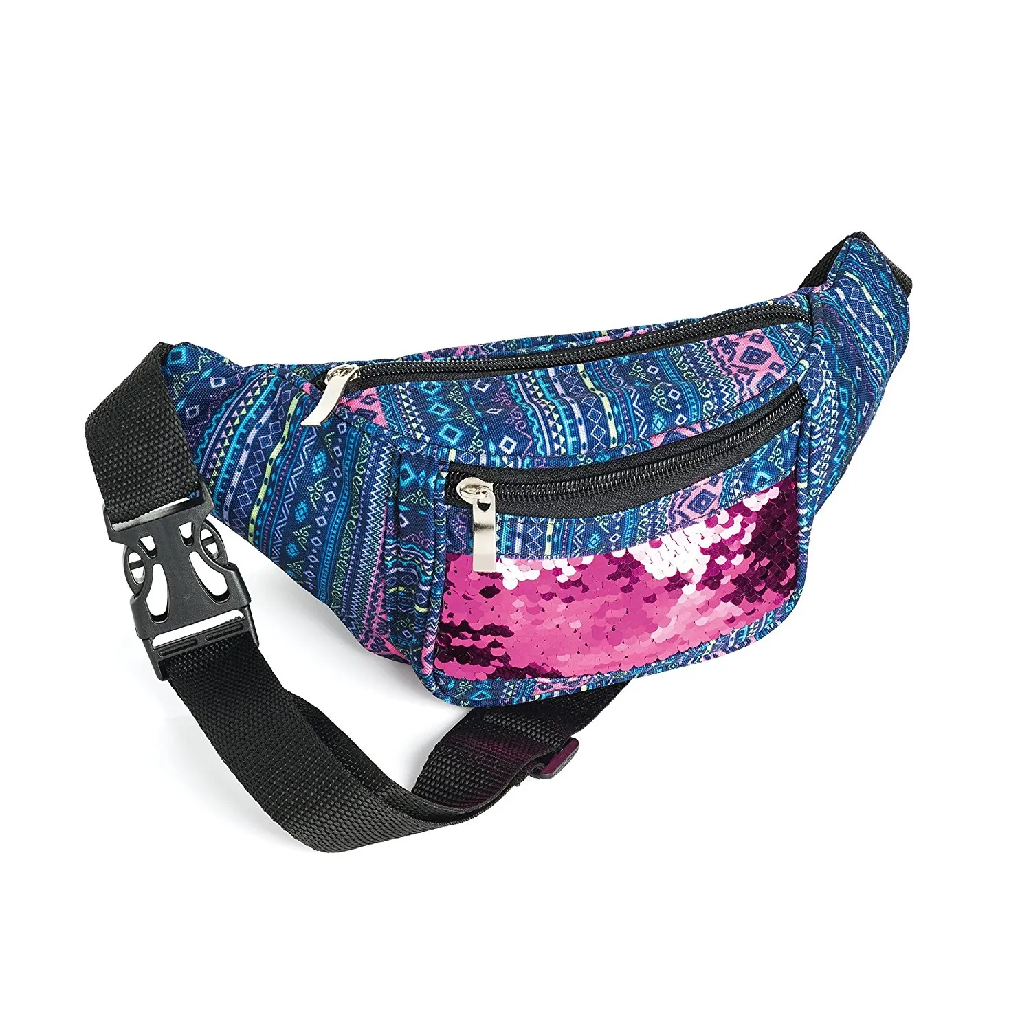 pink sequin bum bag