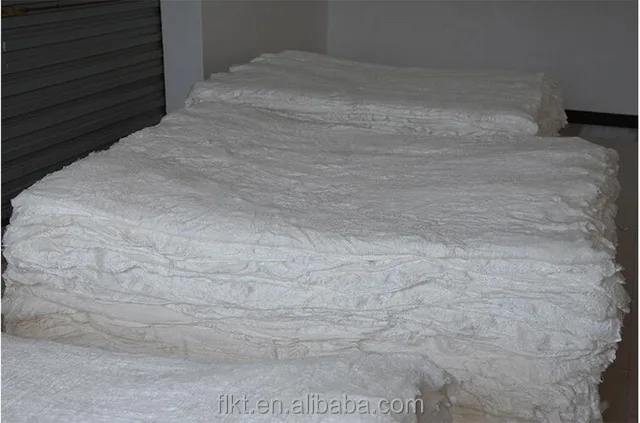 
100% real natural mulberry silk fiber A grade long fiber silk laps 