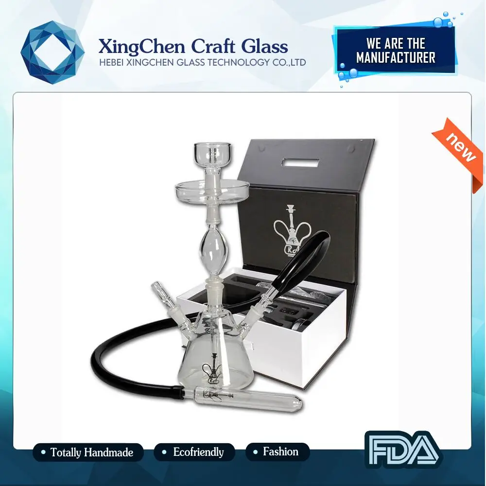 

manufacture crystal portable hookah shisha silicone hose shisha hookah, Clear