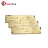 Bulk wholesale custom fashion bag label engraved brass name plate with personalized logo
