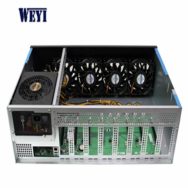 

In stock barebone miner rig 8GPU 4U612 miner case lowest price for sale, Silver