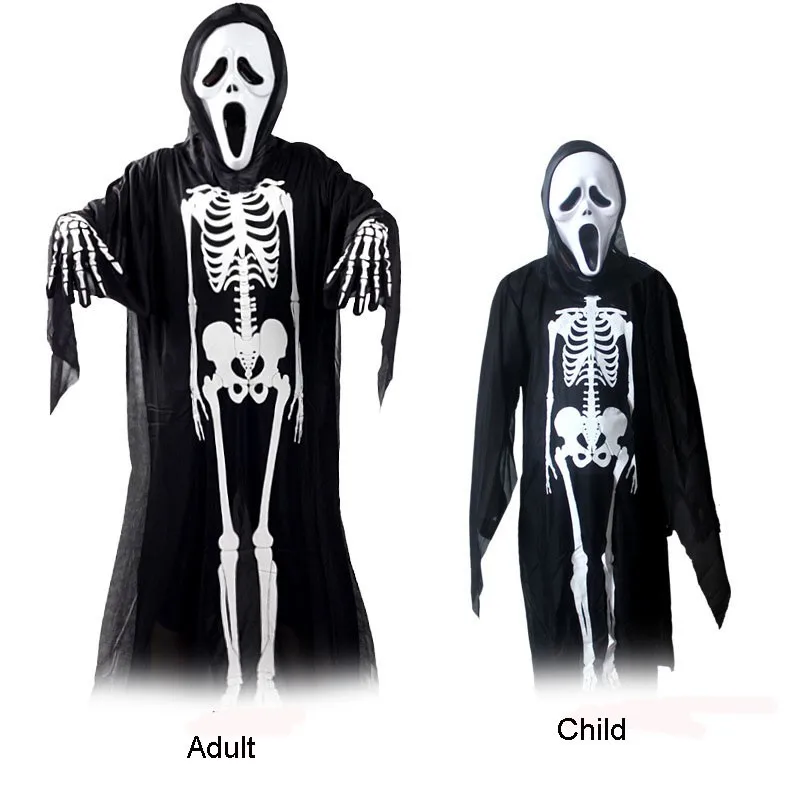 halloween cosplay costume trick up human bones costume