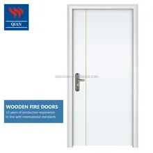 שעה אחת מותאם אישית רגיל עץ אש אנטי מדורג סומק פנים לבן פנימי דלתות אש