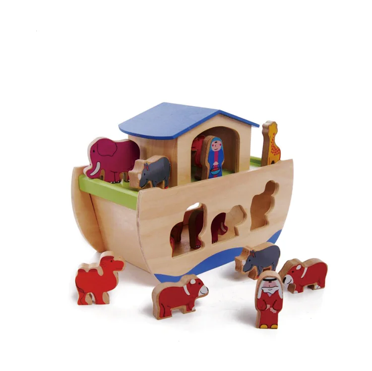 wooden noahs ark toy