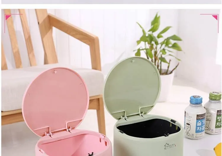2019 Home Office Desktop Mini Trash Can Waste Bin With Flip Lid Buy