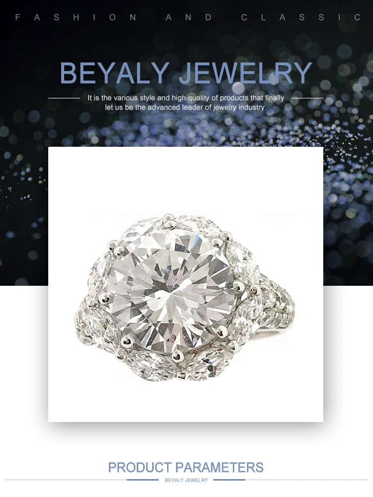Hot sale pave cz 925 sun silver diamond ring