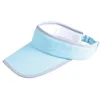 Custom Blank Blue and Yellow Cotton Lighted Sun Visor Cap