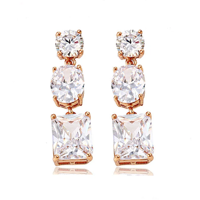 

28581 Drop zircon stone earrings , earrings for women jewelry, women earrings, N/a