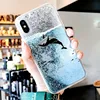 clear water floating dolphin pattern quicksand liquid tpu shell for iphone x xs xr xs max 6 7 8