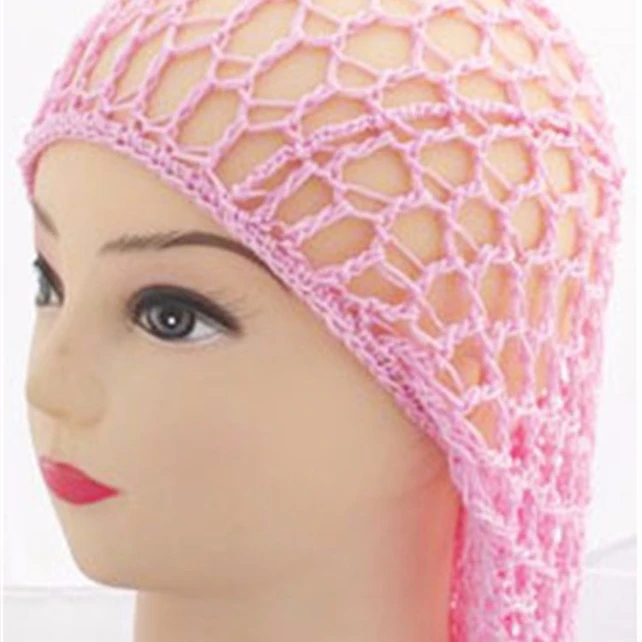 

Women Soft Rayon Snood hat Hair Net Crochet Hairnet sleep cap, Multi