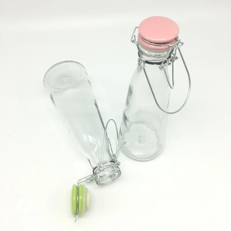 Customize empty milk glass bottle